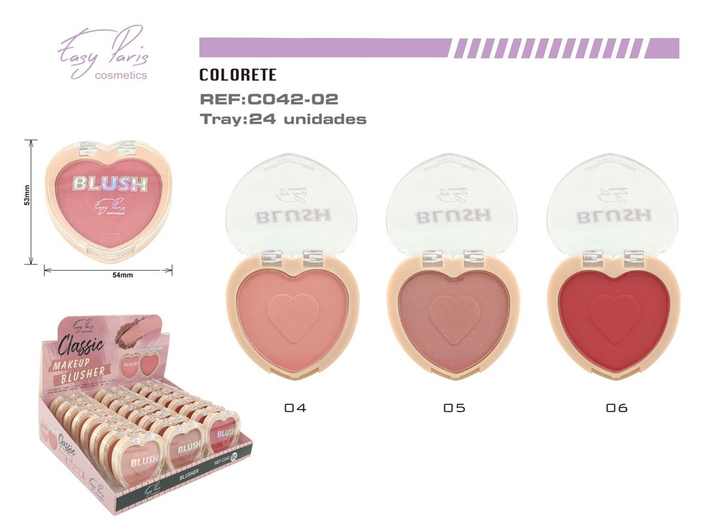 Colorete blush 24/U - Rubores para mejillas