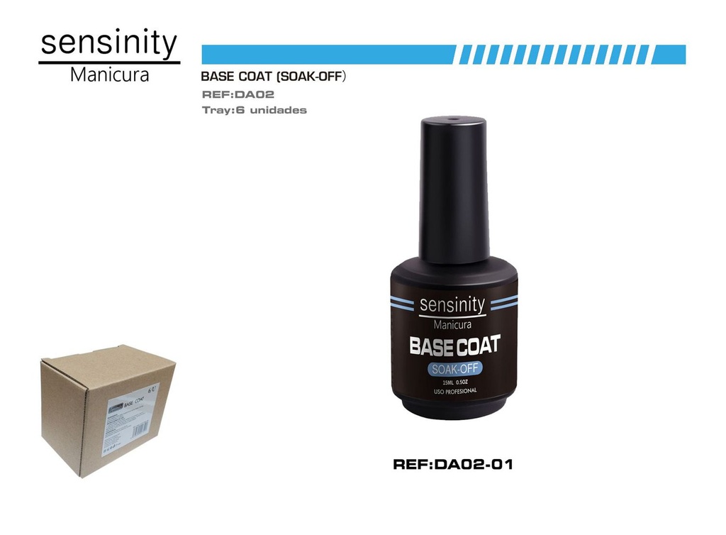 Sensinity base coat gel 15 ml - Base para esmalte de uñas