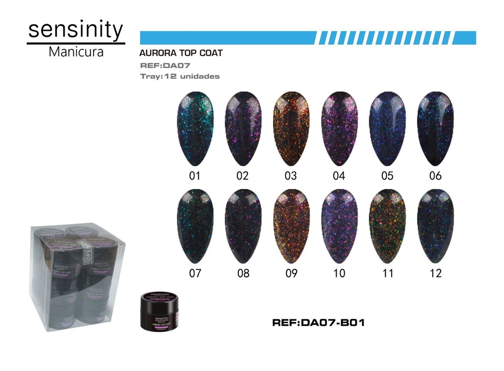 Sensinity top coat gel 5 g - Top coat para gel de uñas