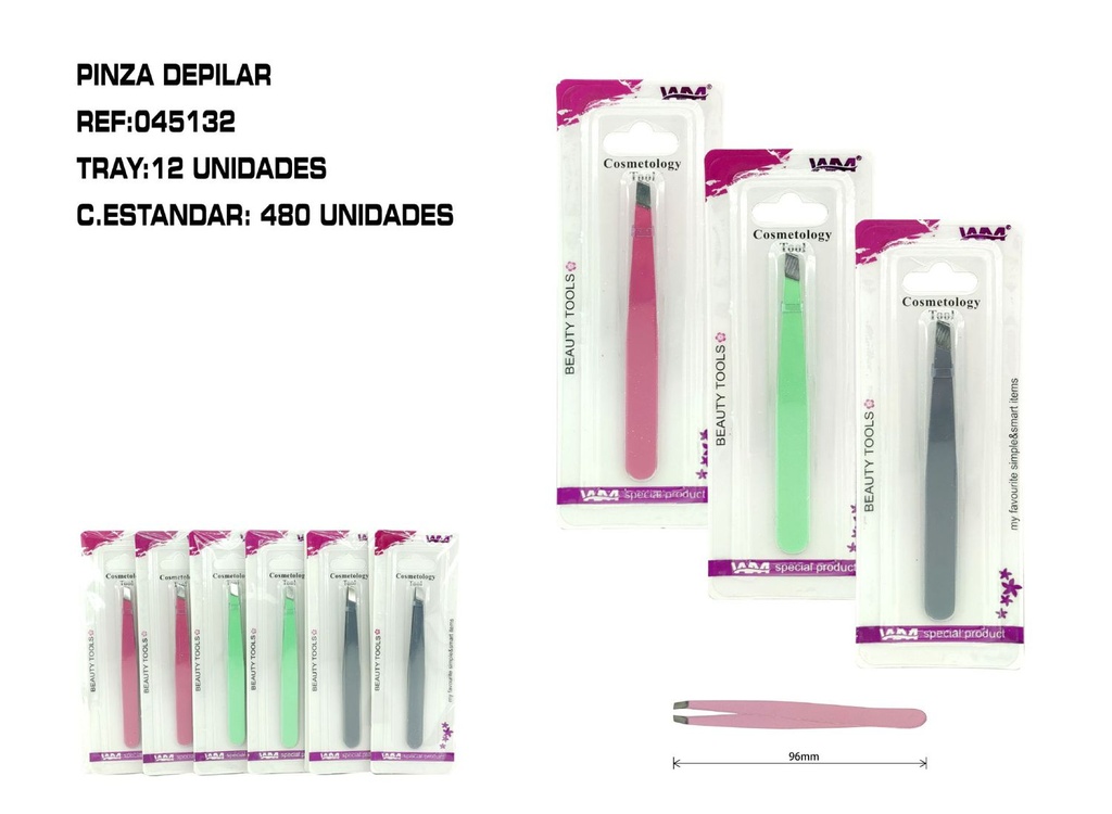 Pinza depilar 12/U - Accesorios para cejas