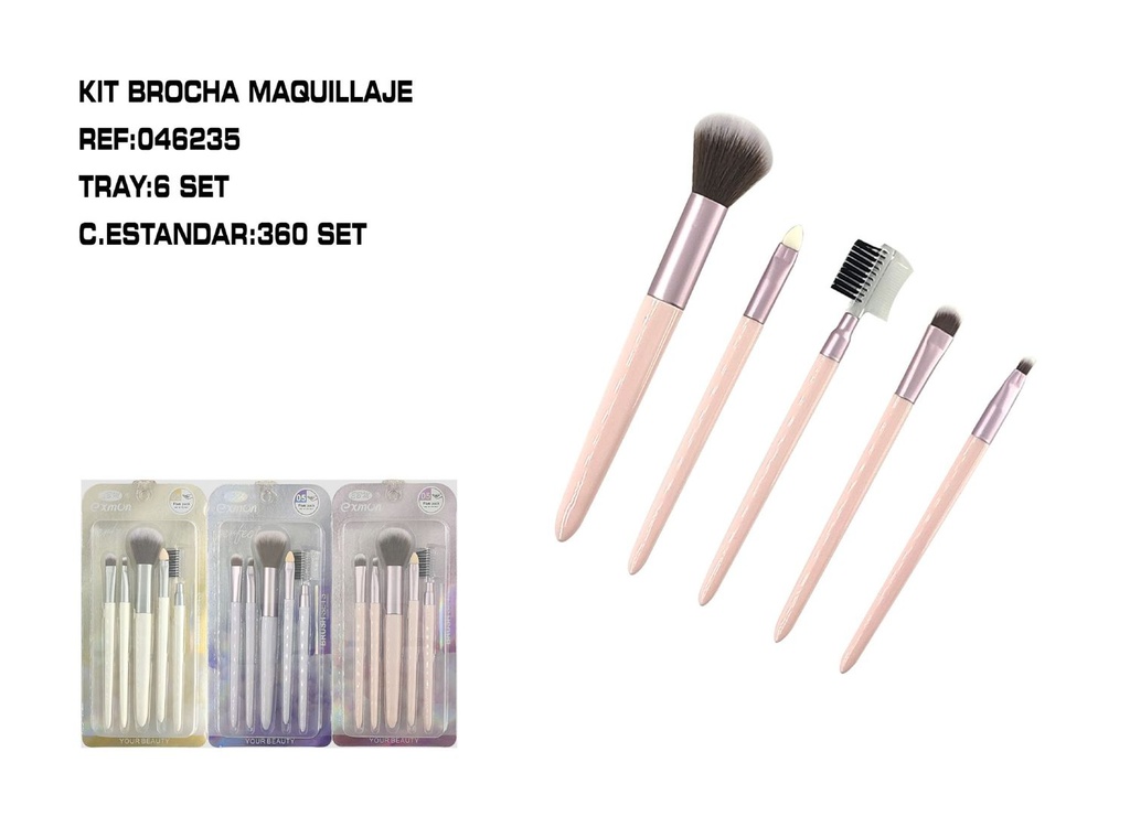 Set 5 pincel maquillaje 6/U - Pinceles de maquillaje