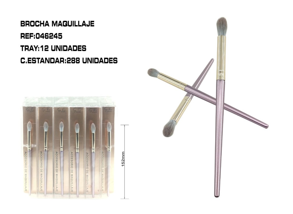 Pincel difuminador 12/U - Pinceles de maquillaje