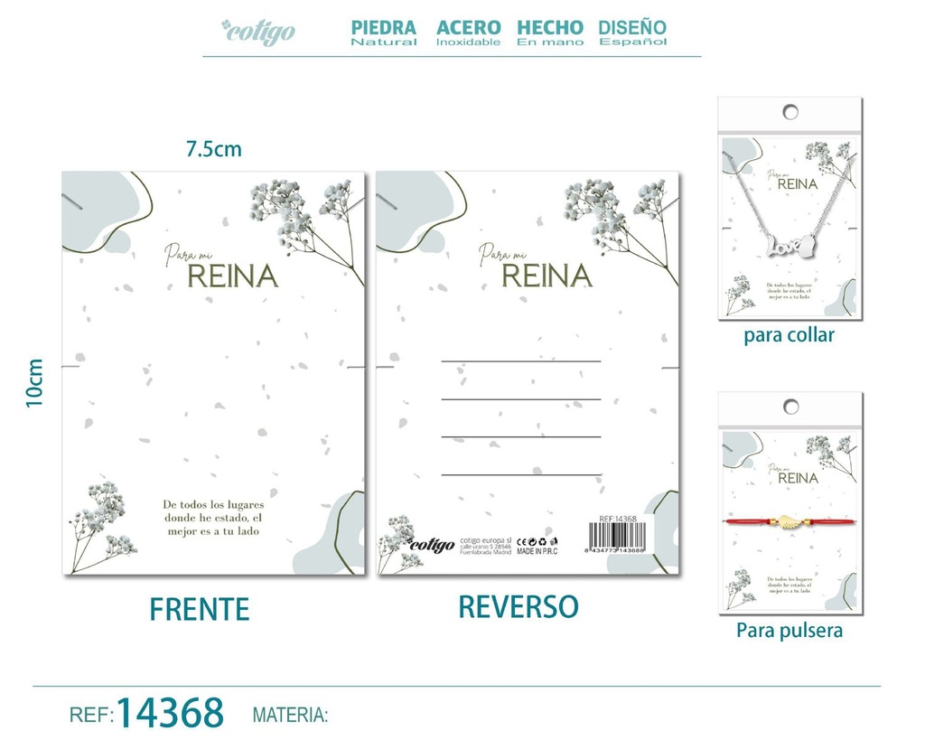 Tarjeta de felicitación para Amor - Tarjeta para joyas de regalo
