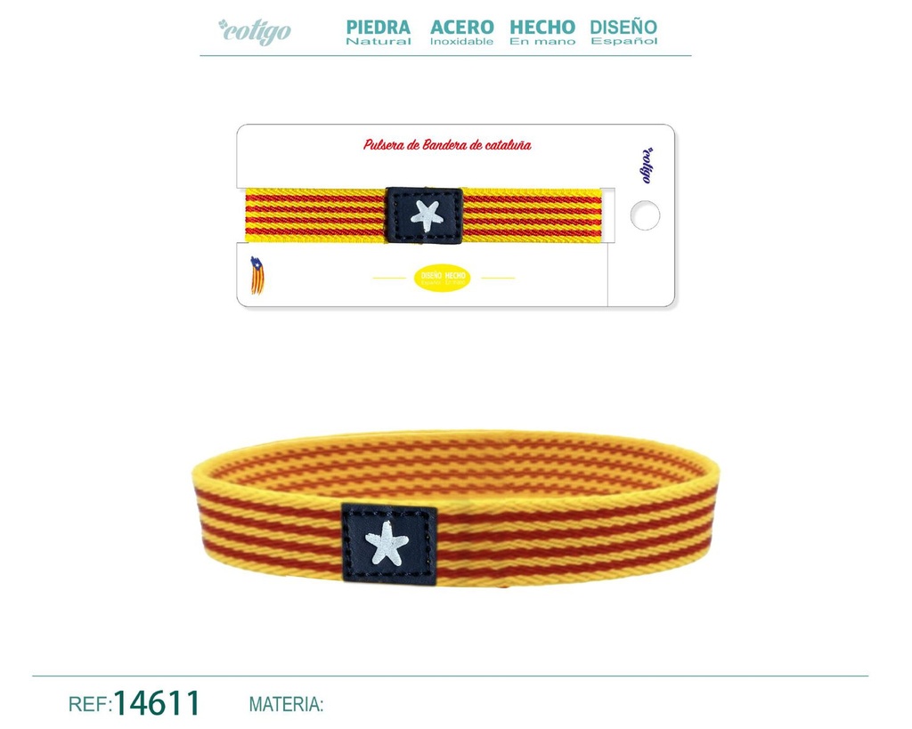 Pulsera bandera de Cataluña - Joyería cultural