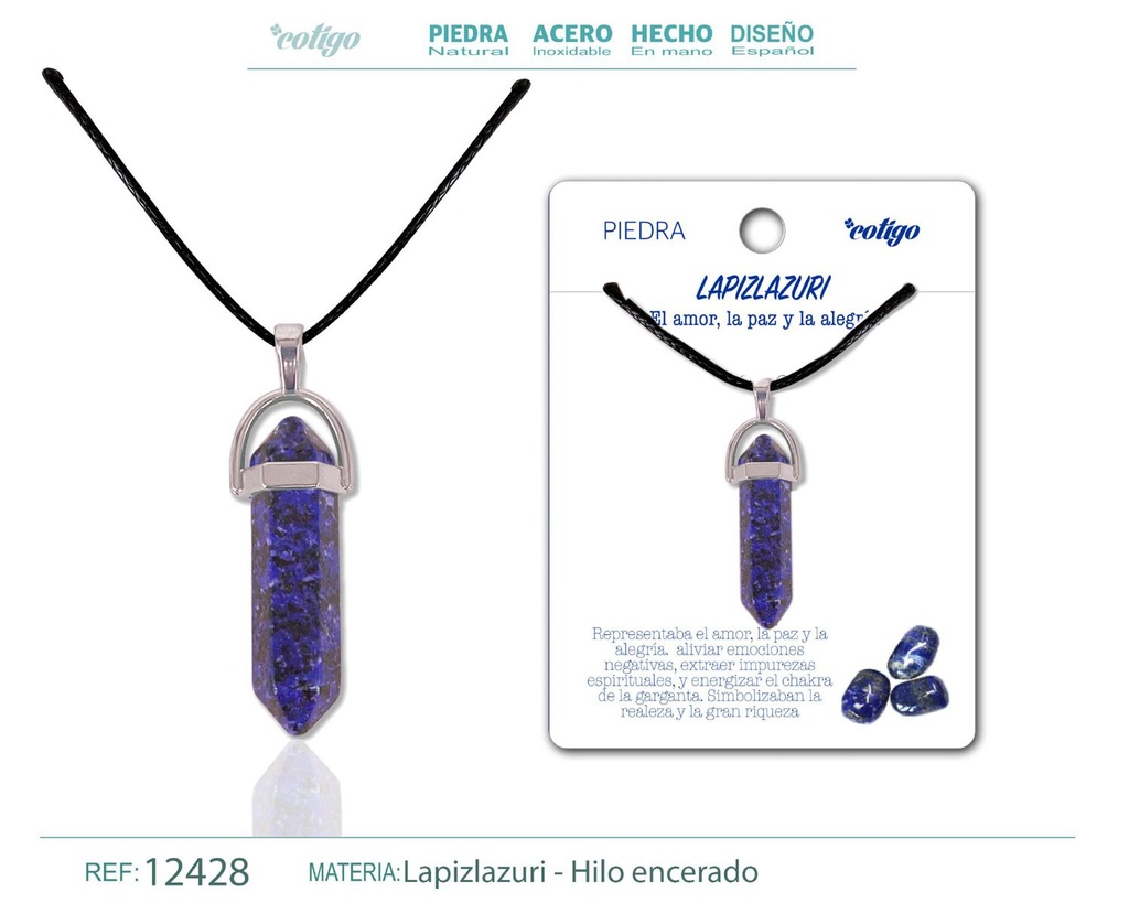 Colgante de piedra punto de Lapislázuli - Joyería artesanal