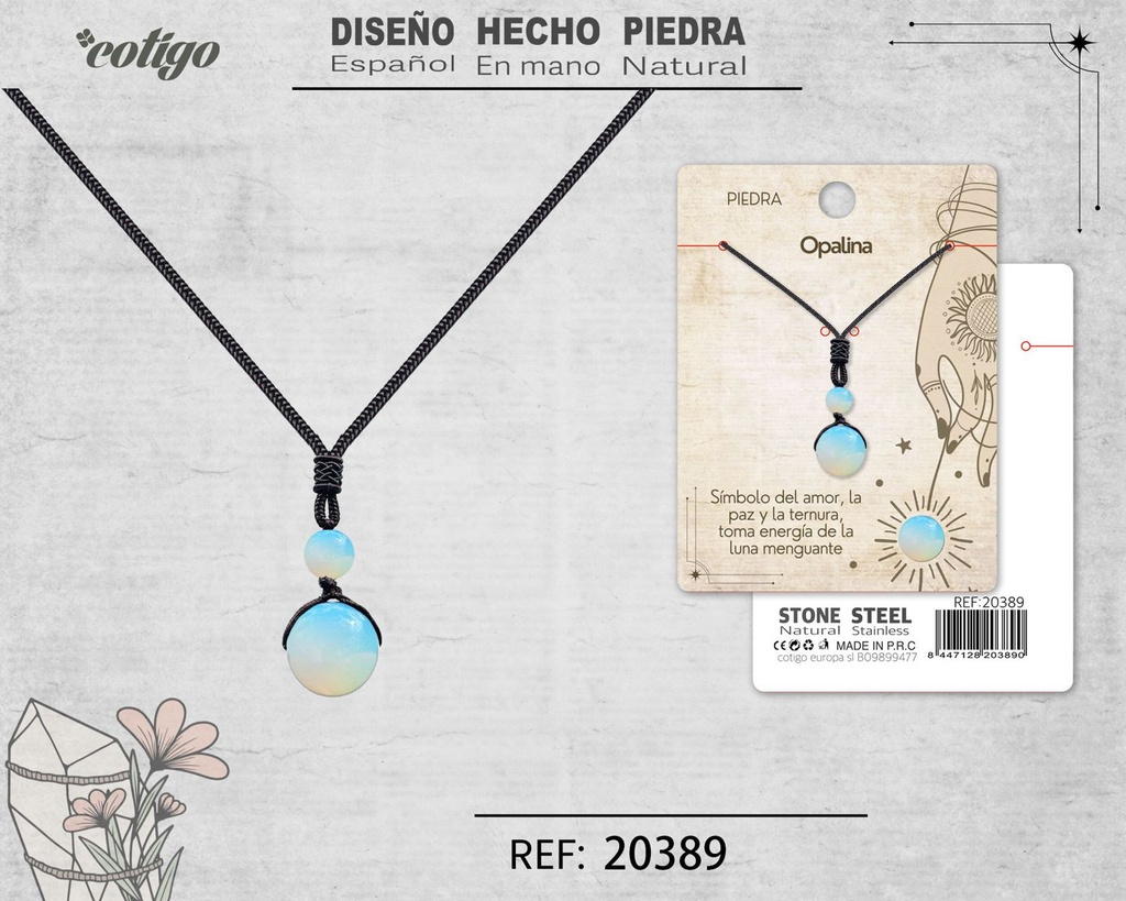 Colgante de Opalina de bola 14 mm - Joyería especial