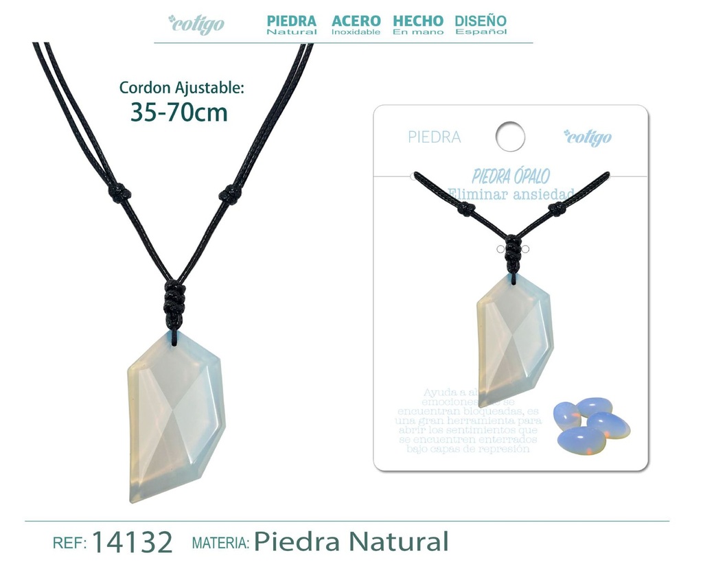 Colgante Diente de lobo de piedra de Ópalo - Joyería especial