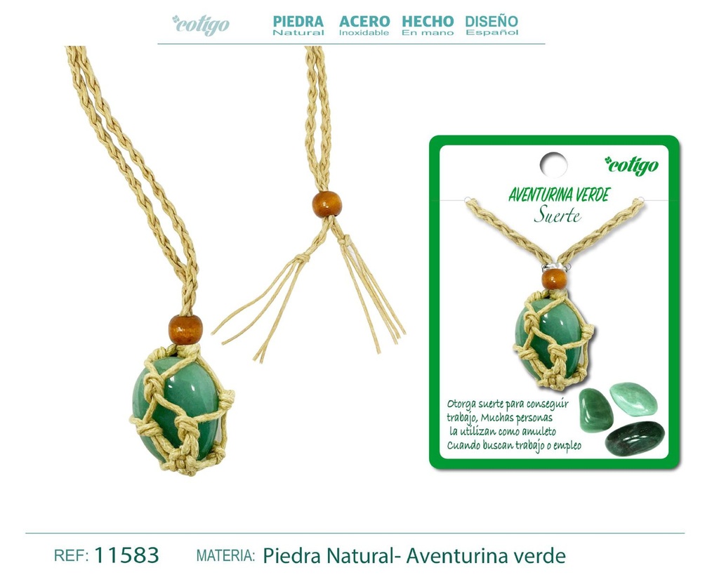 Colgante de Aventurina verde - Joyería especial