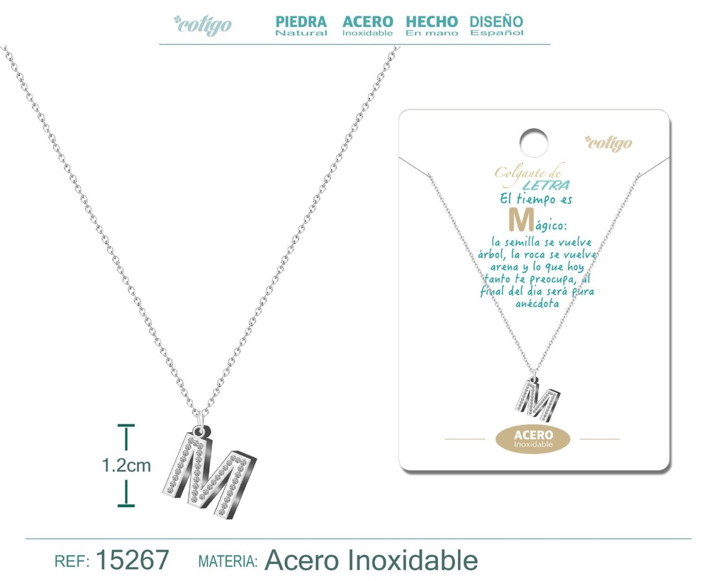 Collar con letra L en color dorado - Joyería personalizada