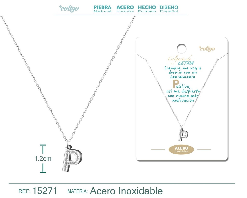 Collar con letra N en color dorado - Joyería personalizada