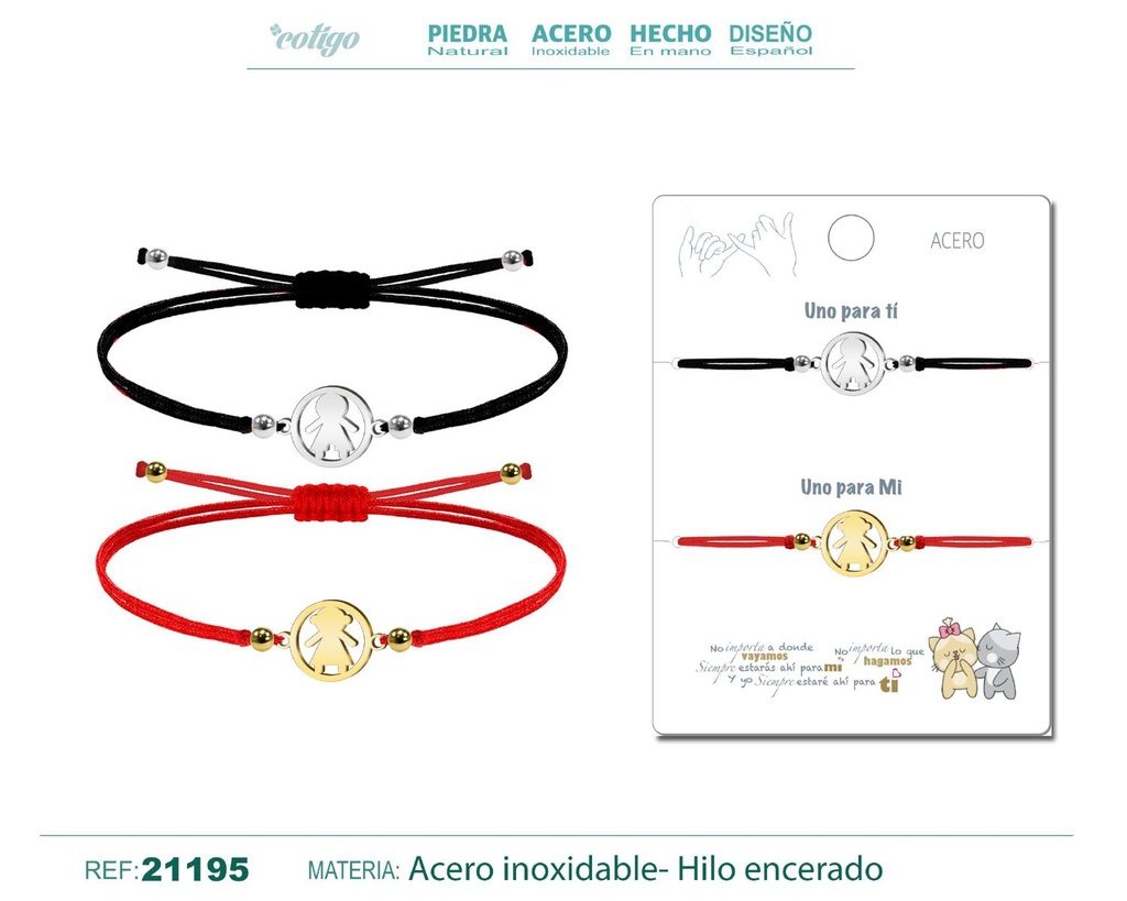 Pulsera Masculino y Femenino con Hilo encerado - Pulsera de Amistad