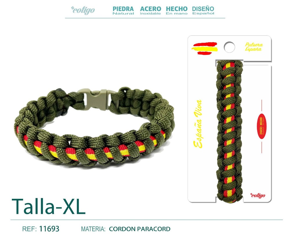 Pulsera Paracord Bandera Española - Pulsera de Bandera