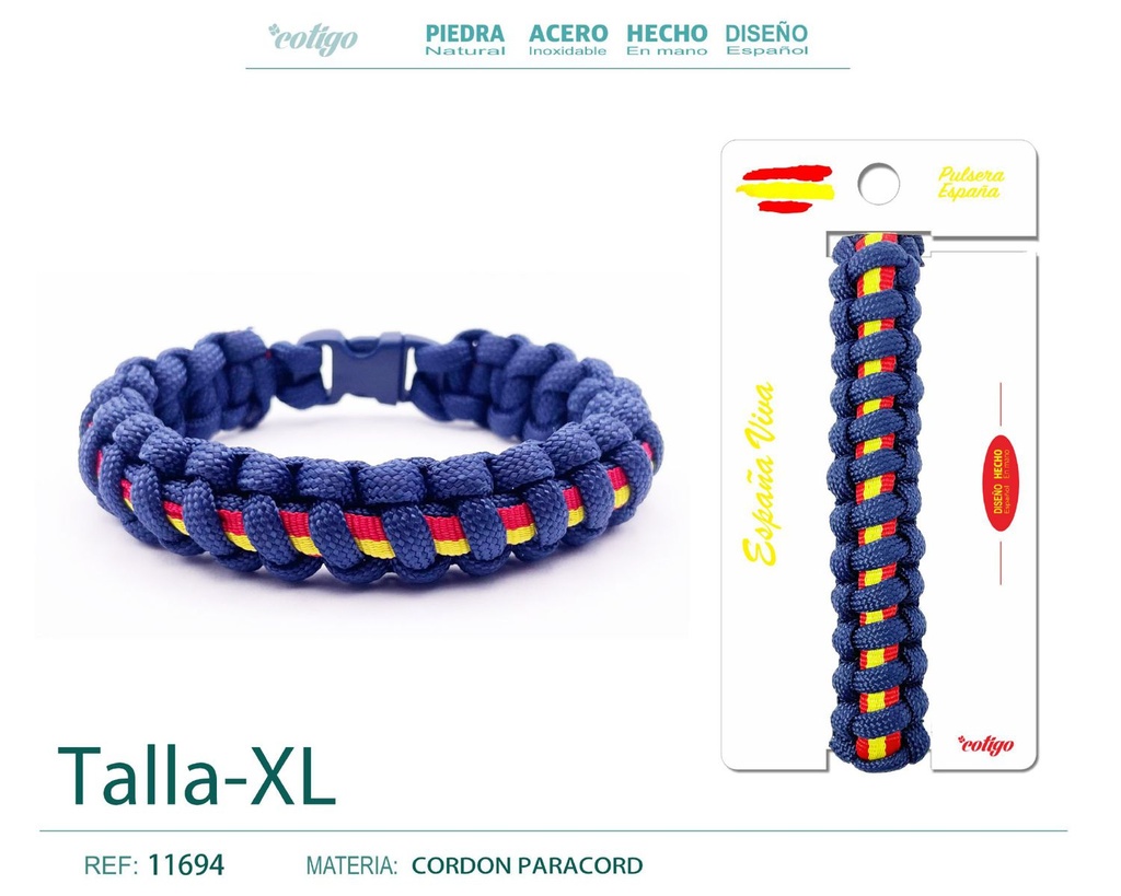 Pulsera Paracord Bandera Española - Pulsera de Bandera