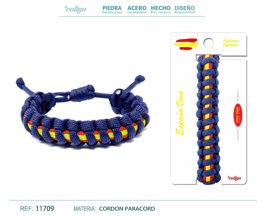 Pulsera Paracord Bandera Española - Pulsera de Bandera