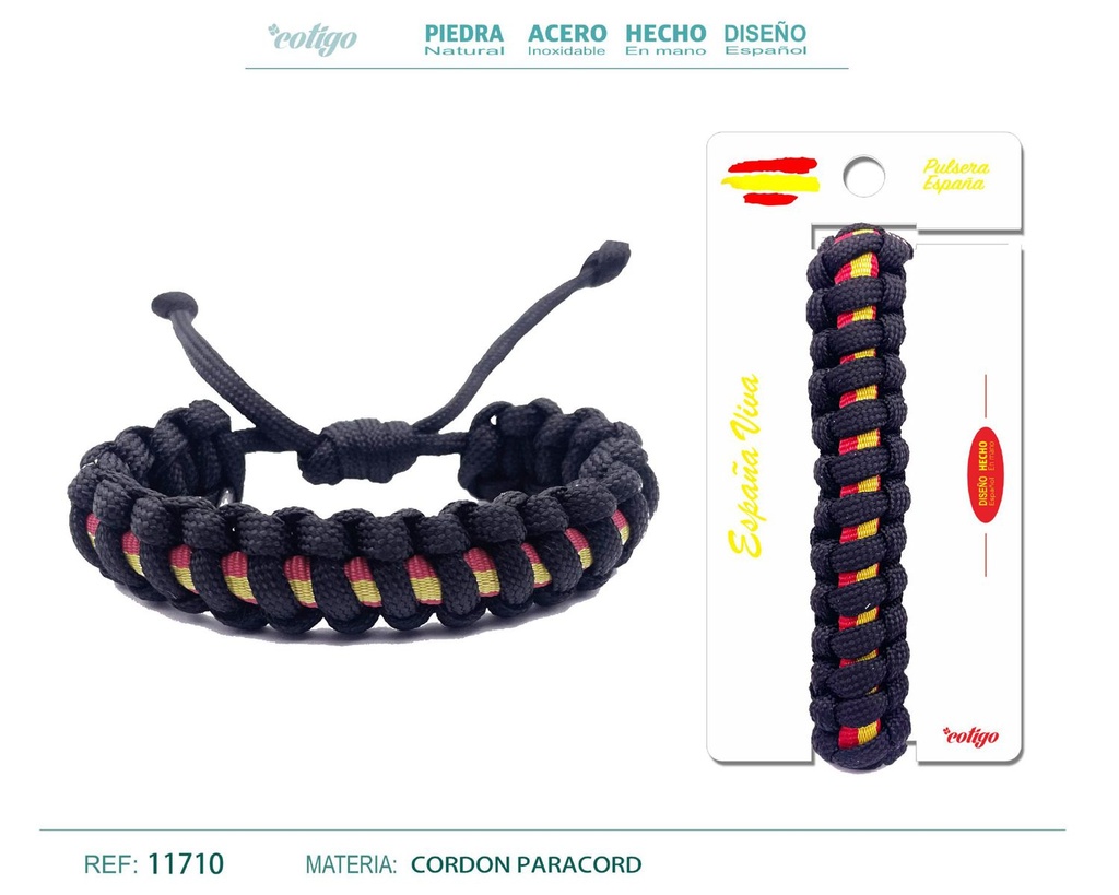 Pulsera Paracord Bandera Española - Pulsera de Bandera