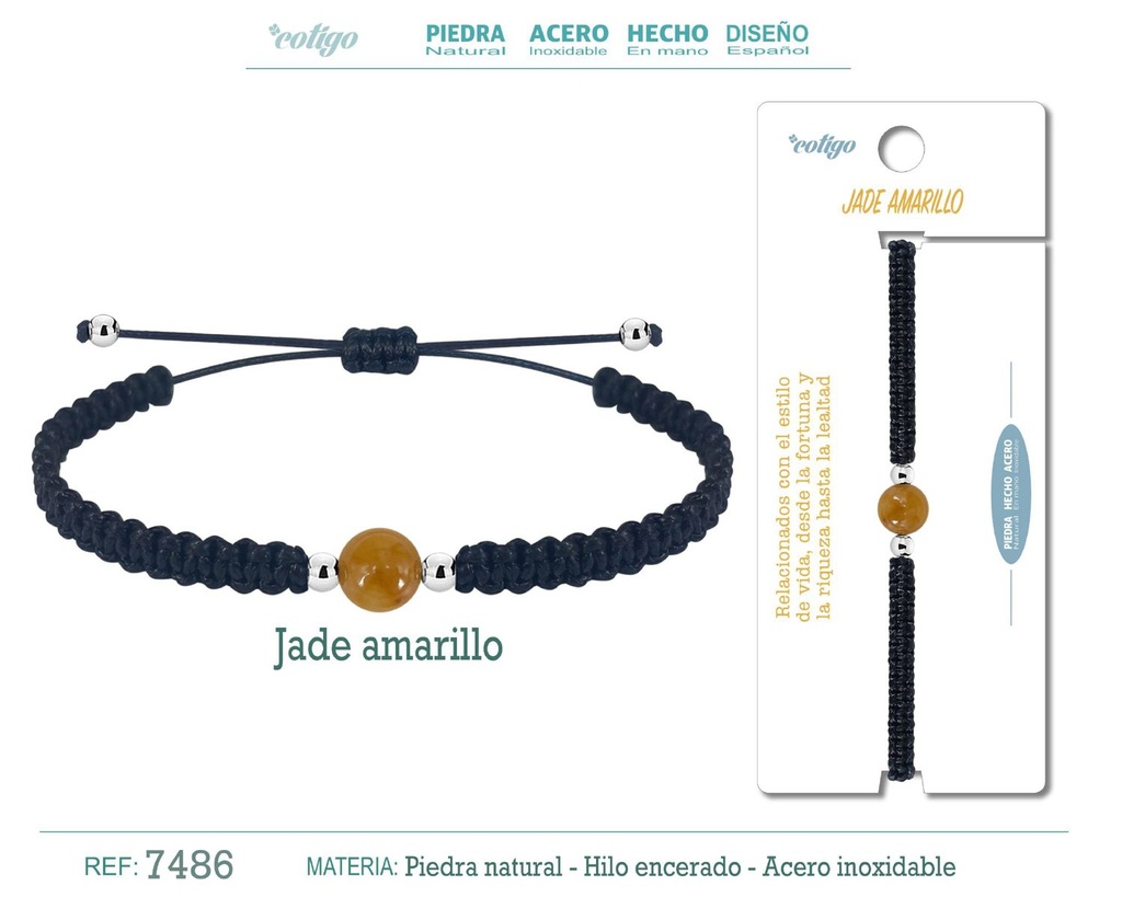 Pulsera de hilo con piedra natural - Accesorios con significado y belleza