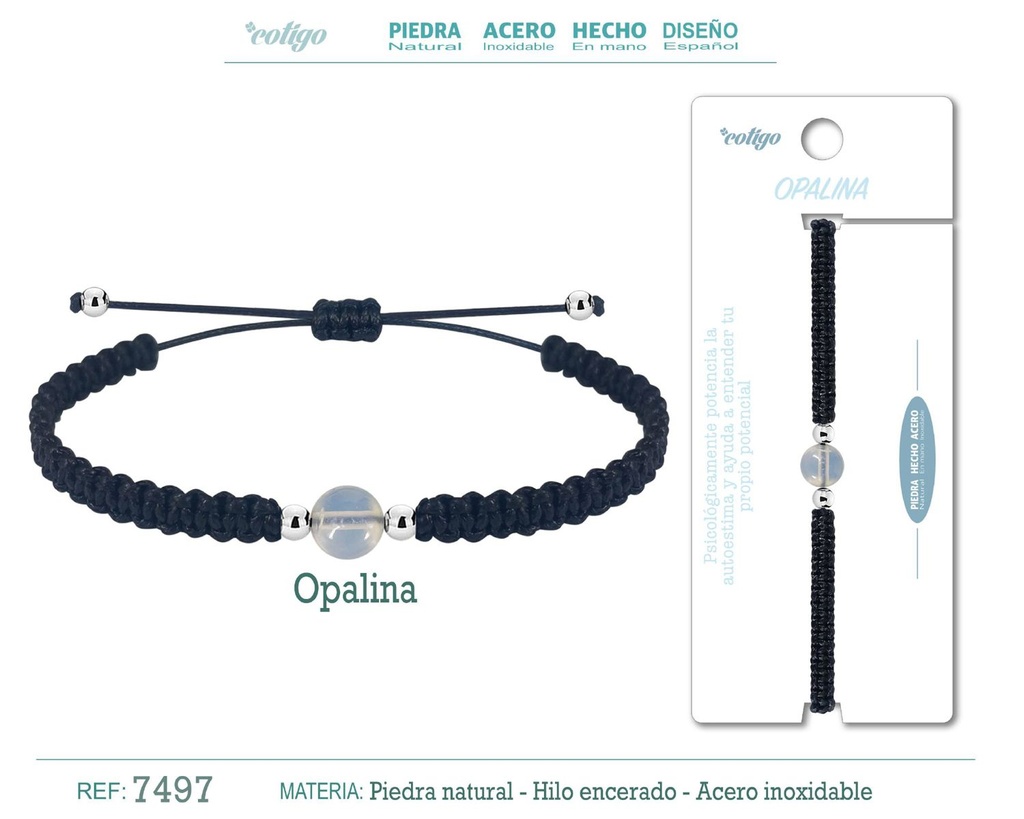 Pulsera de hilo con piedra natural - Joyería específica para cada sentimiento