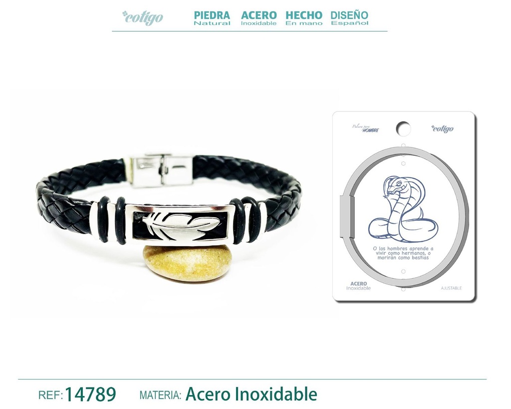 Pulsera de acero con goma - Accesorios que combinan suavidad y dureza