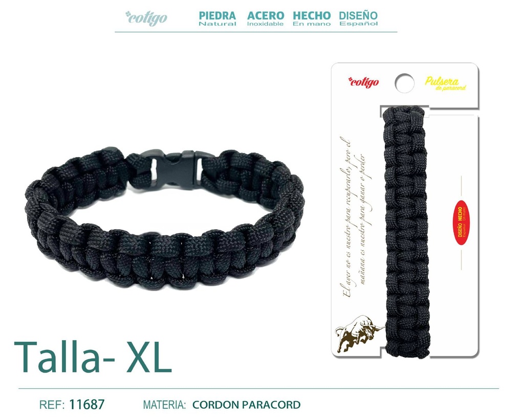 Pulsera paracord trenzado - Joyería funcional y moderna