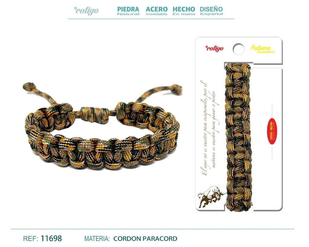 Pulsera paracord trenzado - Joyería innovadora y duradera