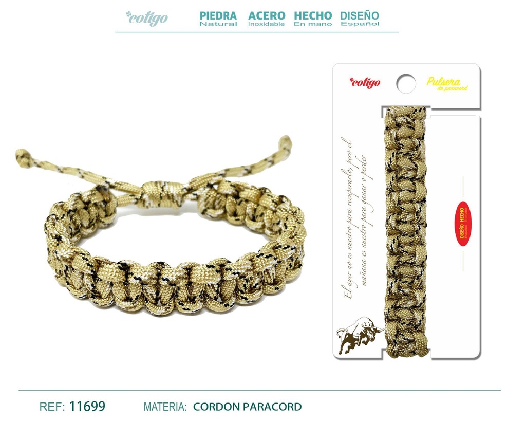Pulsera paracord trenzado - Accesorios que se adaptan a cada momento