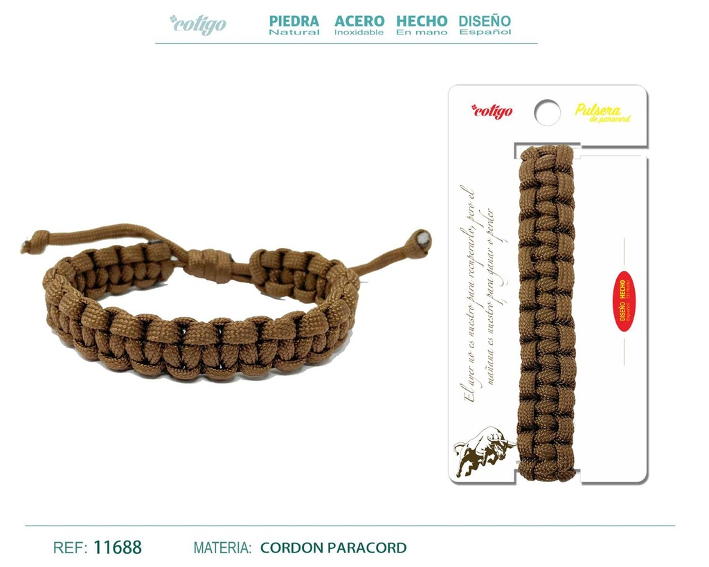 Pulsera paracord trenzado - Accesorios para todos los días
