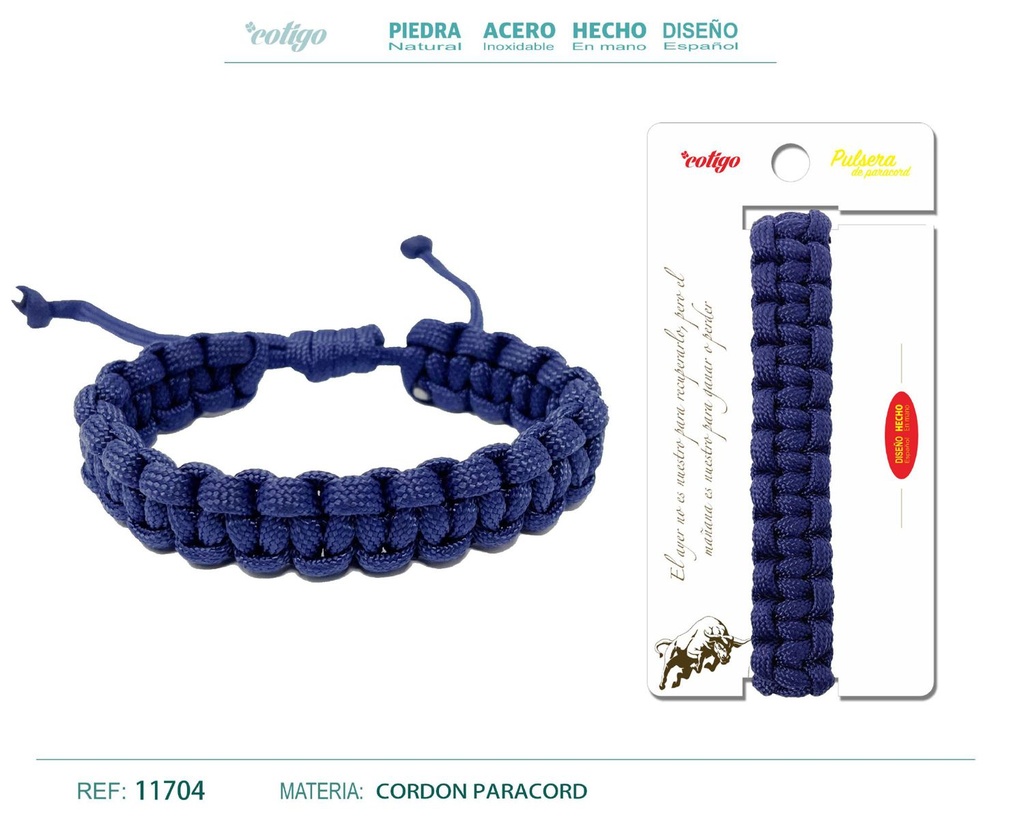 Pulsera paracord trenzado - Joyería consistente y moderna