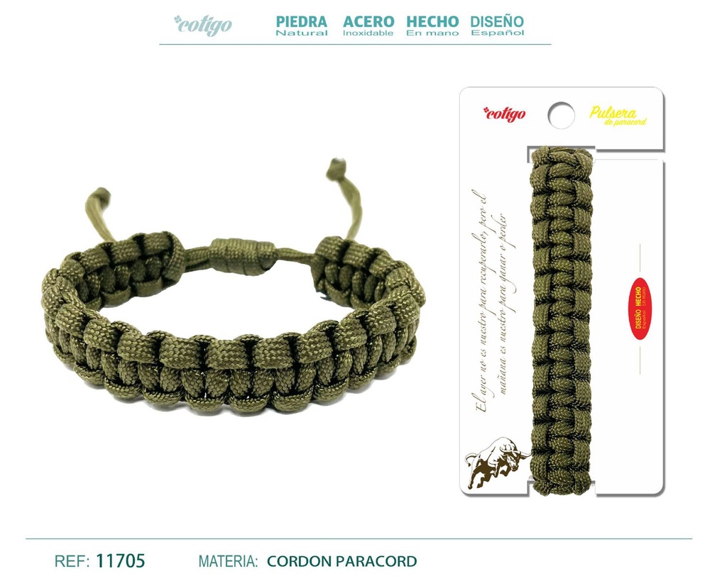 Pulsera paracord trenzado - Accesorios que marcan la diferencia