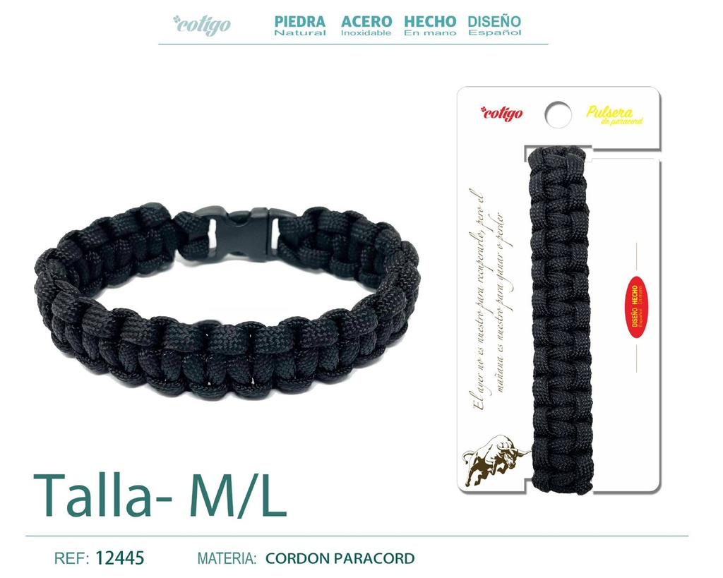 Pulsera paracord trenzado talla M,L - Joyería que resalta la resistencia