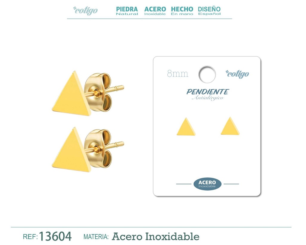 Pendiente de Acero color Dorado para Hombre - Joyería con personalidad