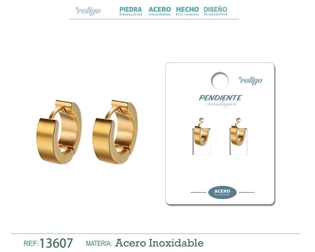 Pendiente de Acero color Dorado para Hombre - La última tendencia
