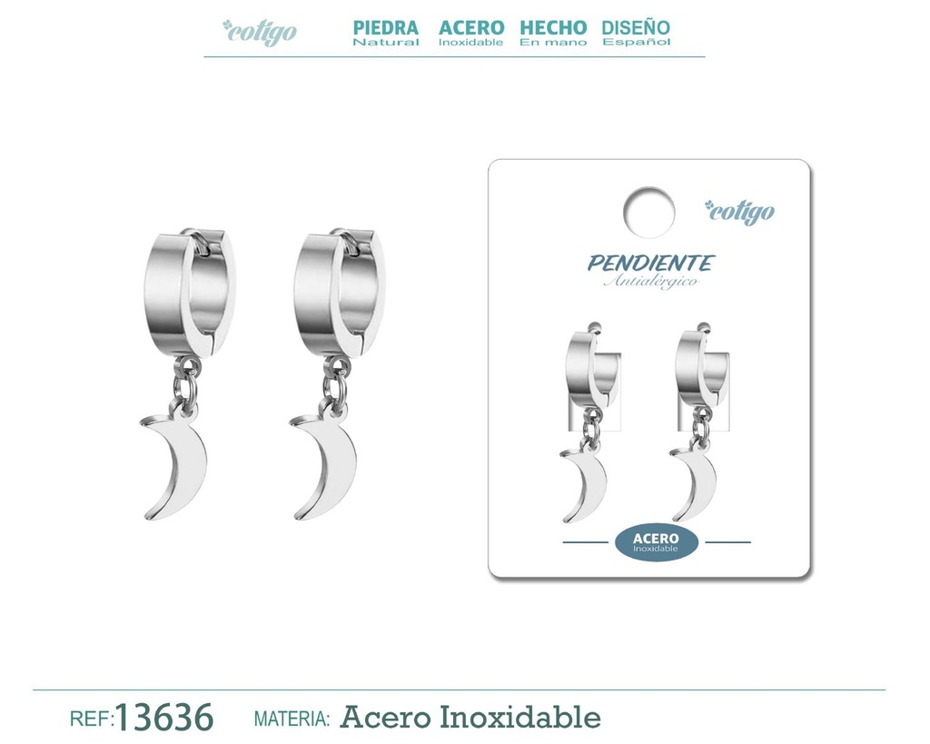 Pendiente de Acero color Plateado para Hombre - Sophistiqué