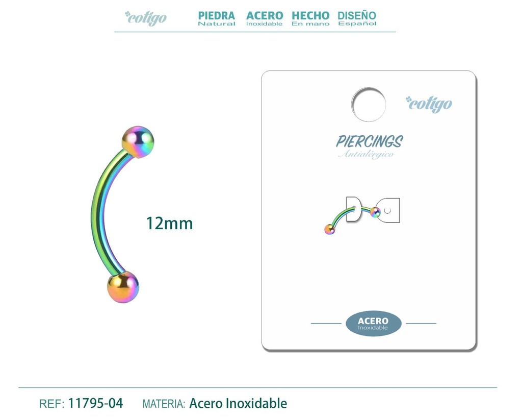 Piercing de Acero Inoxidable - Joyería moderna