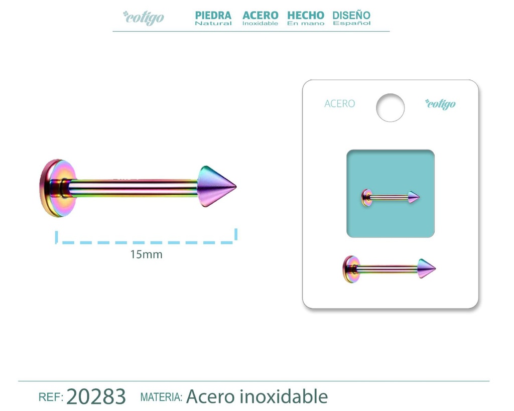 Piercing de Acero Multicolor - Joyería excepcional