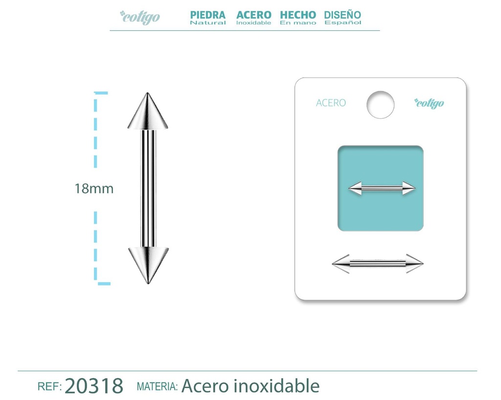 Piercing de Acero Plateado - Un brío moderno