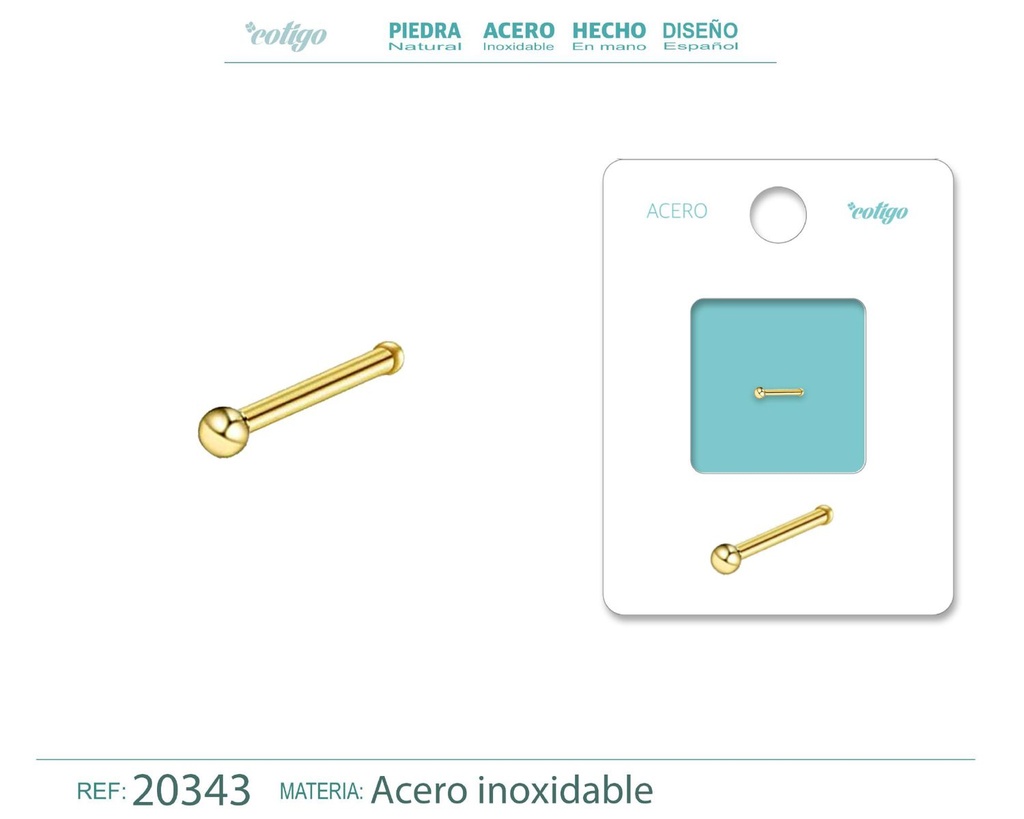 Piercing de Acero Dorado - Estilo extraordinario