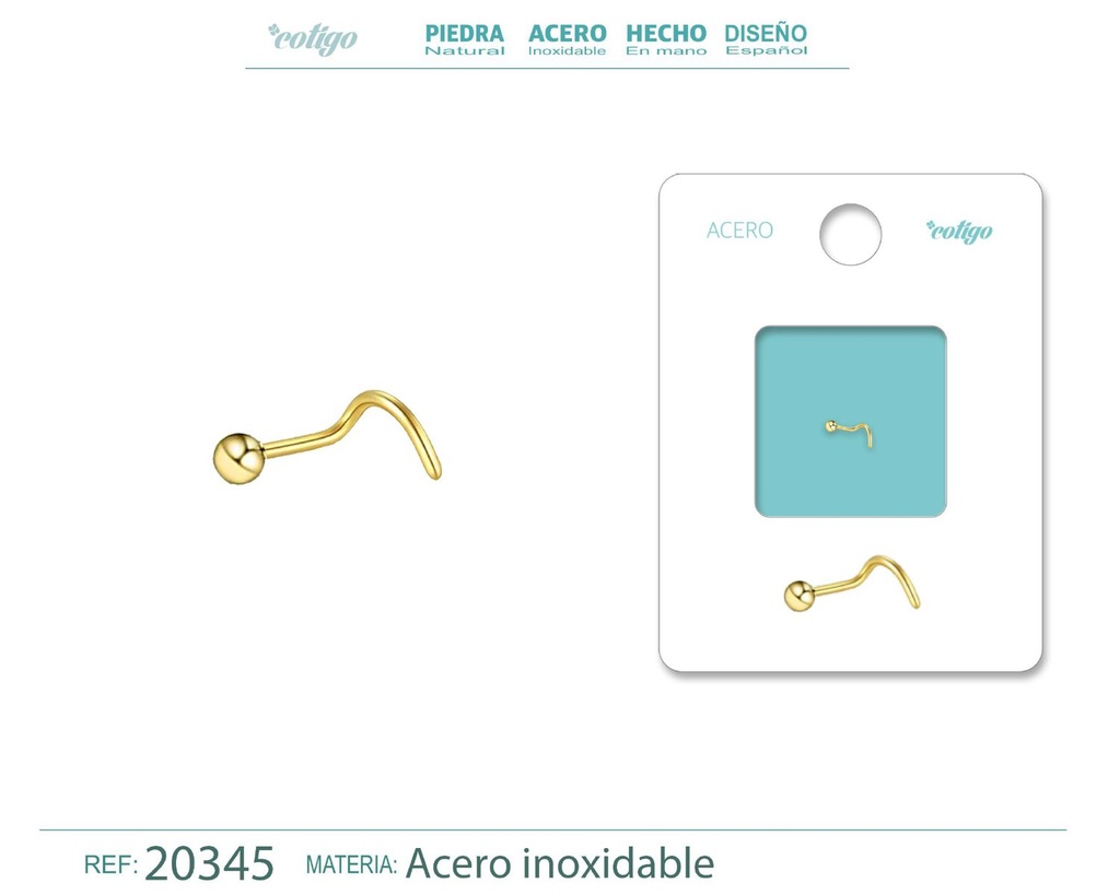 Piercing de Acero Dorado - Chic y atemporal