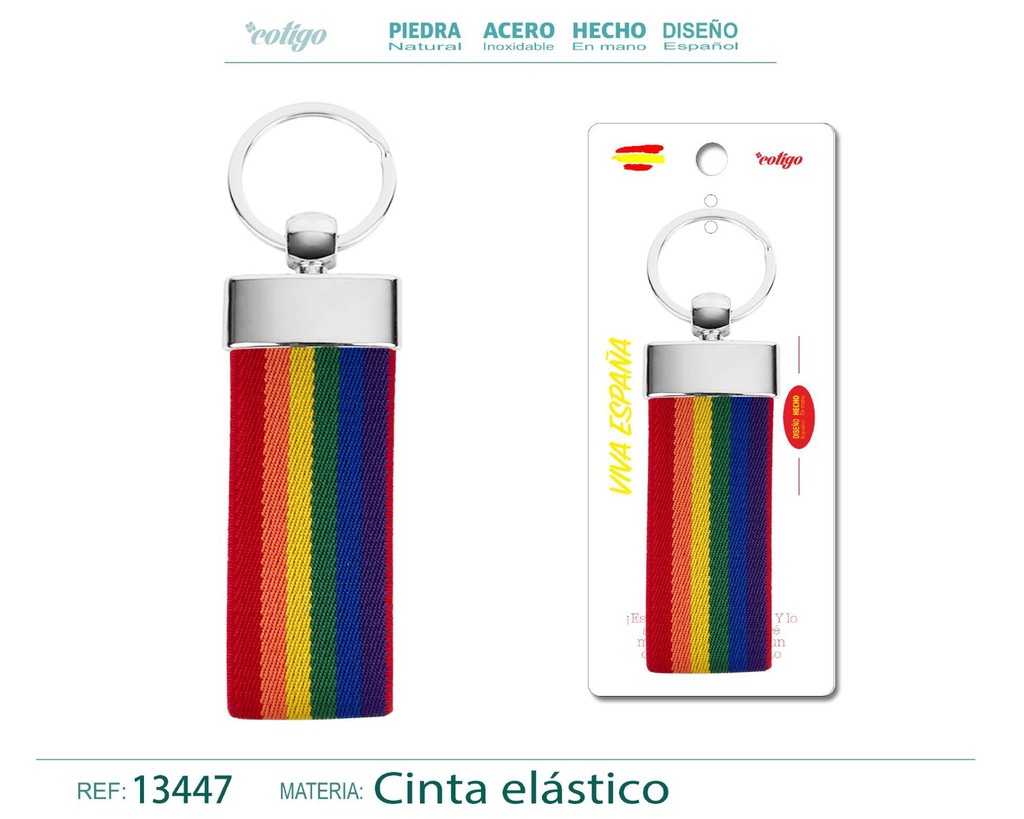 Llavero de la bandera de España con cinta - Accesorios y souvenirs