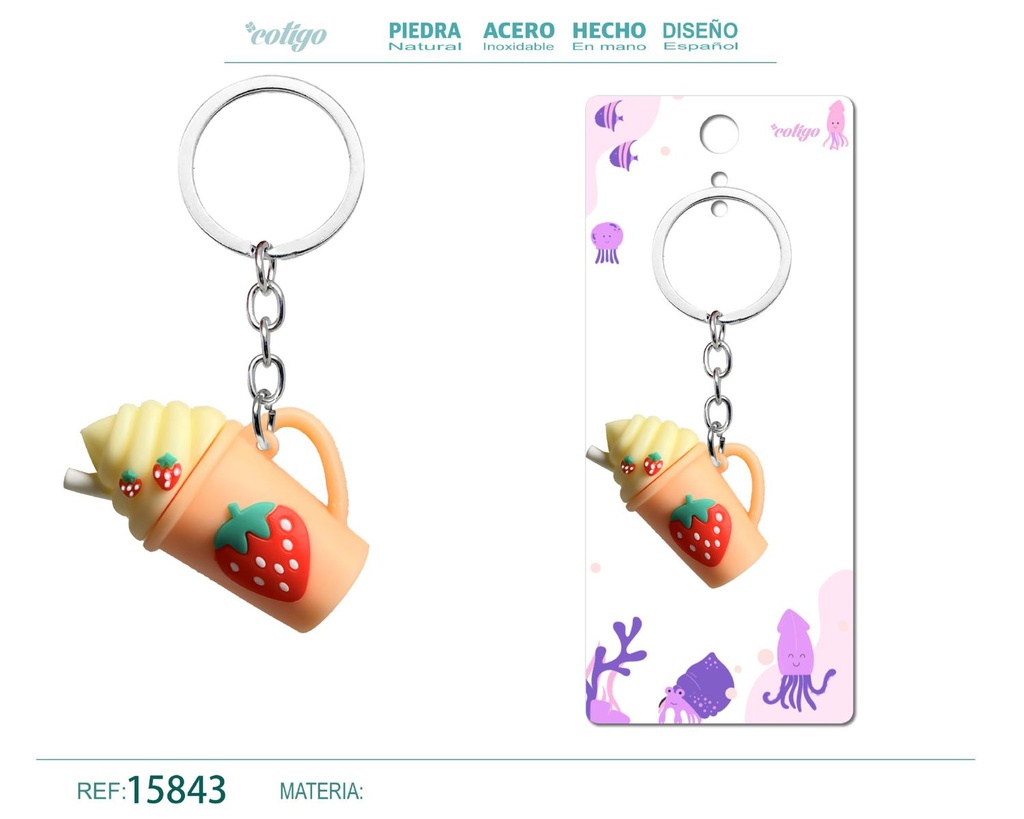 Llavero de cuerda color macarrón - Accesorios de moda y llaveros coloridos