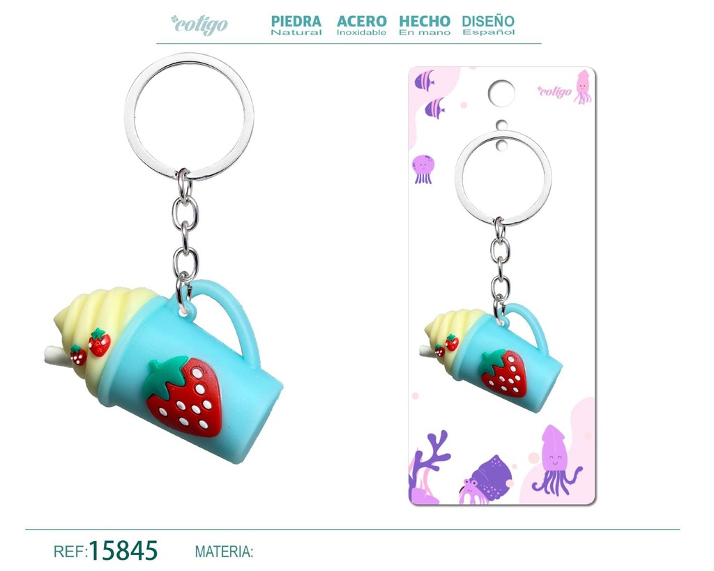 Llavero de cuerda color macarrón - Accesorios de moda y llaveros coloridos