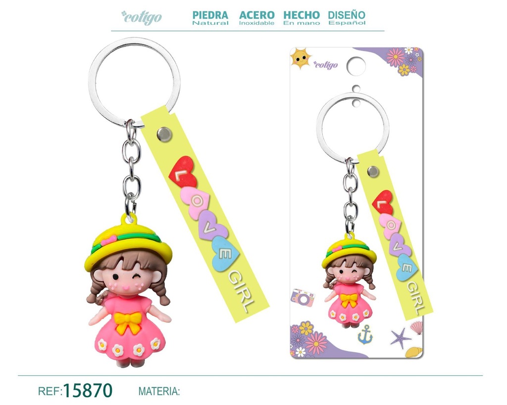 Llavero Virgen del Carmen - Accesorios de fe y suministros religiosos