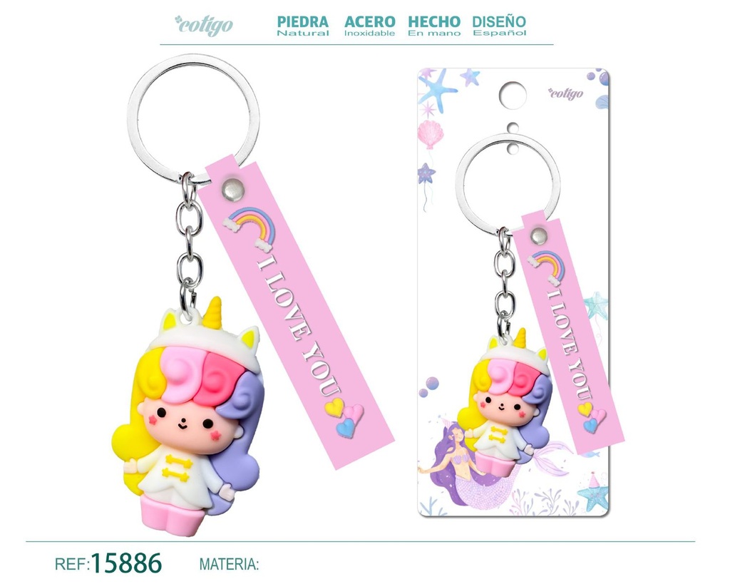 Llavero San Antonio de acero inoxidable - Accesorios religiosos y de estilo