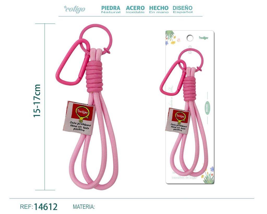 Llavero de cuerda color macarrón - Accesorios y llaveros creativos
