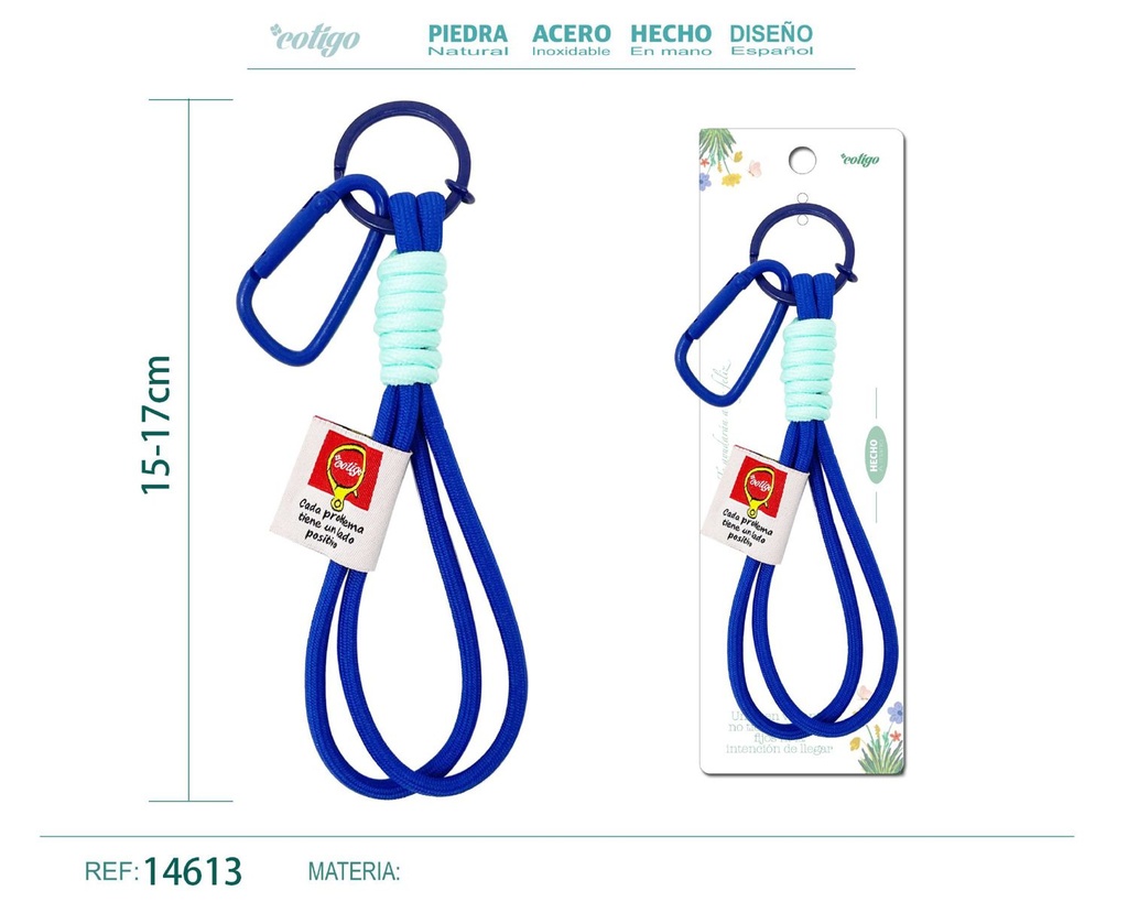 Llavero de cuerda color macarrón - Accesorios y llaveros creativos