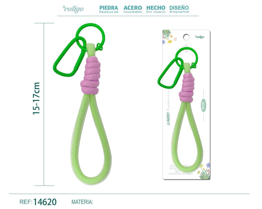 Llavero de cuerda color macarrón - Accesorios y llaveros creativos