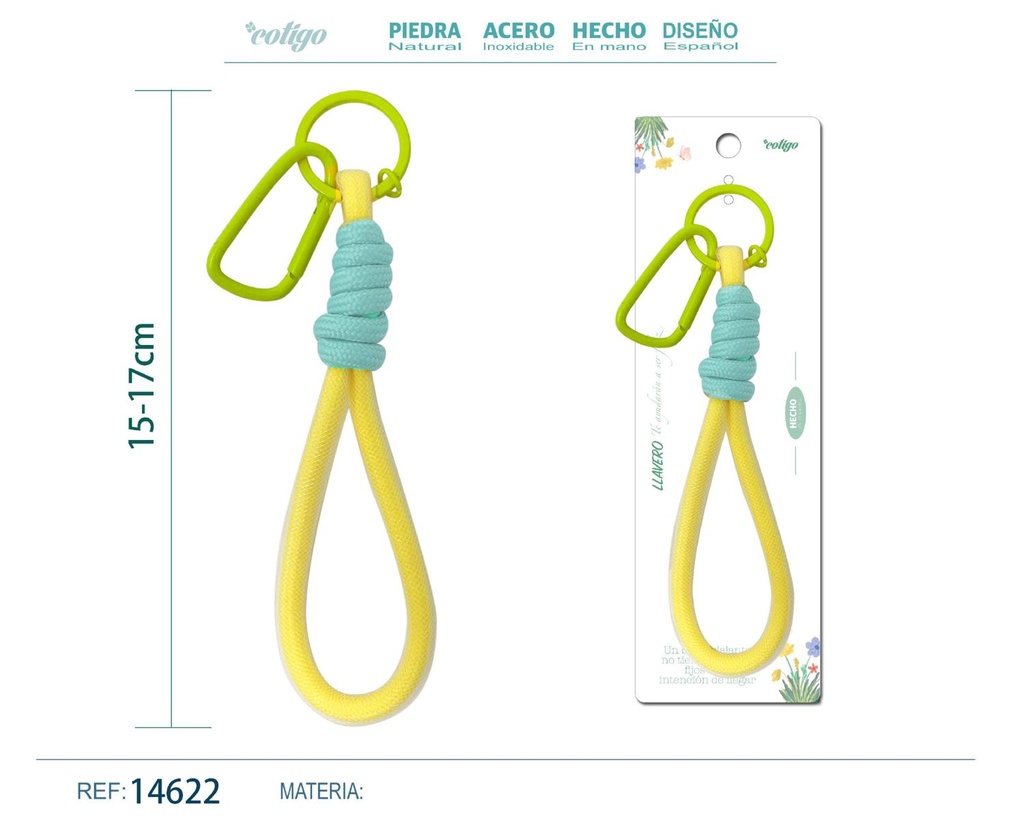 Llavero de cuerda color macarrón - Accesorios y llaveros creativos