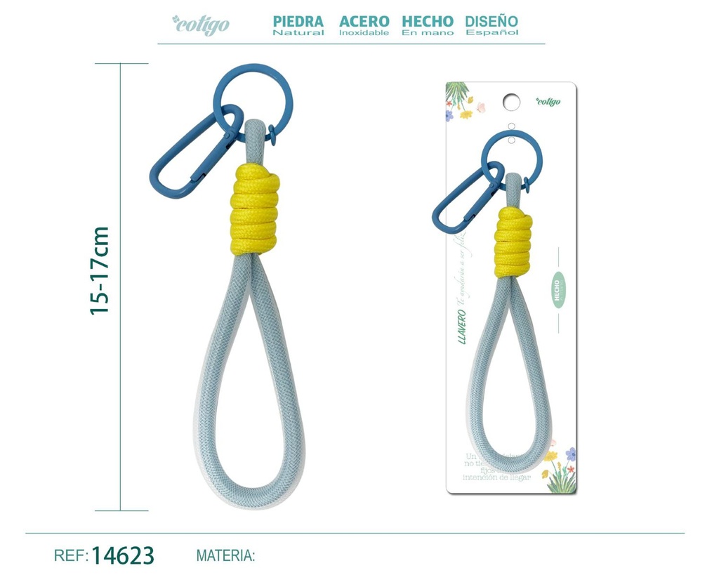 Llavero de cuerda color macarrón - Accesorios y llaveros creativos
