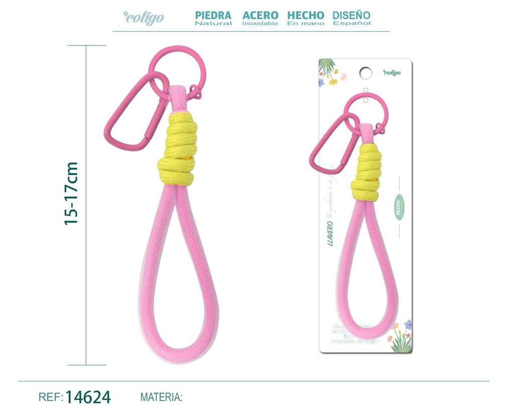 Llavero de cuerda color macarrón - Accesorios y llaveros creativos