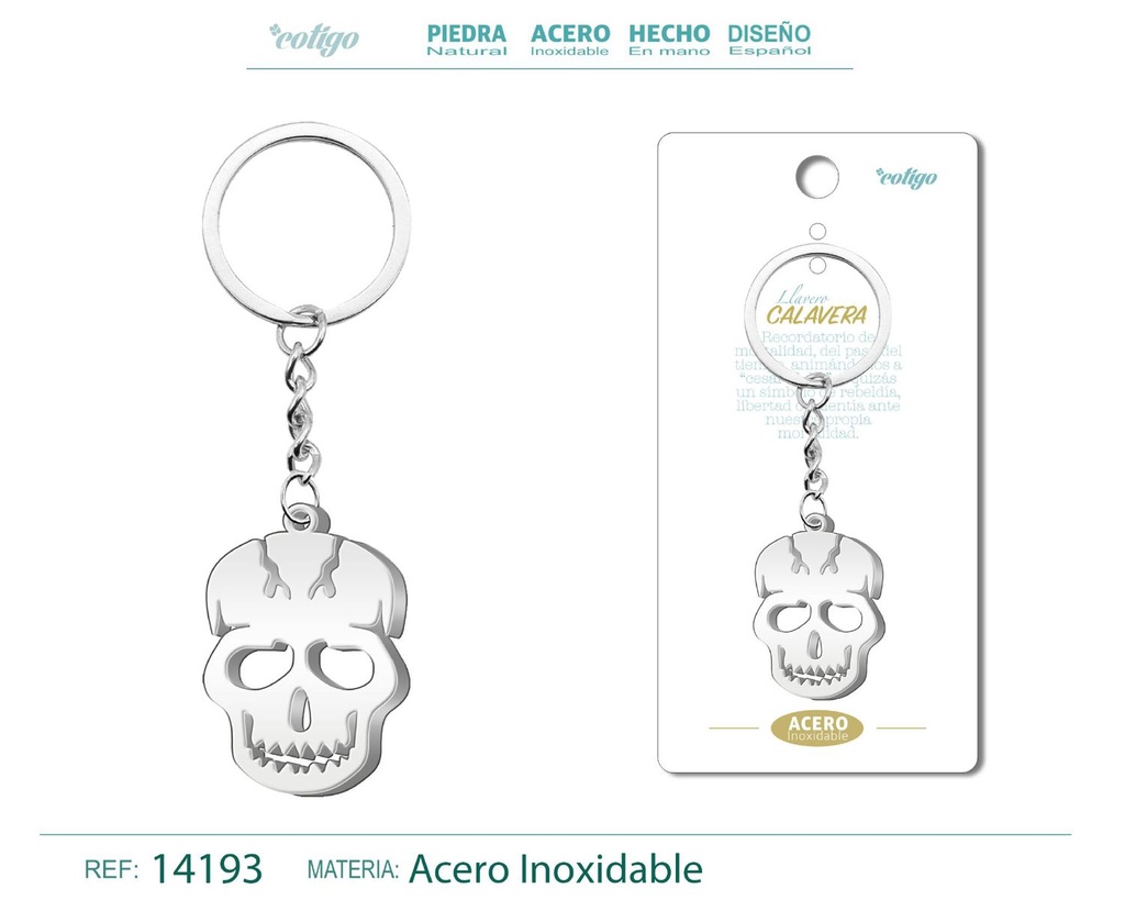 Llavero de Calavera de Acero - Accesorios de significado profundo y transformación