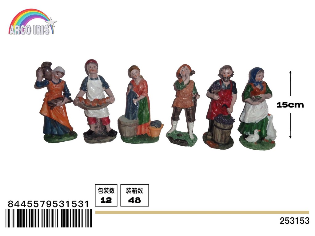 Figuras de personajes de Navidad 6pcs - Adornos navideños